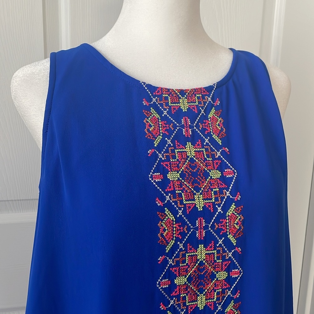 Sequin Hearts Blue Sleeveless Flowy Dress - Picture 6 of 7